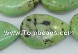 CAU229 15.5 inches 22*30mm flat teardrop Australia chrysoprase beads