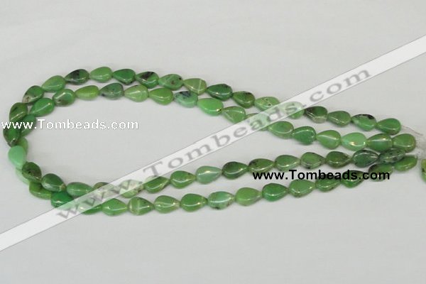 CAU41 15.5 inches 8*12mm flat teardrop australia chrysoprase beads