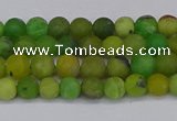 CAU410 15.5 inches 4mm round matte Australia chrysoprase beads