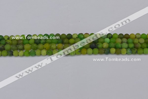 CAU411 15.5 inches 6mm round matte Australia chrysoprase beads