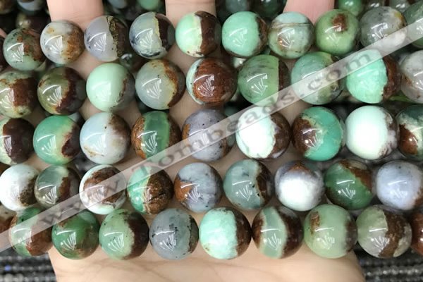 CAU457 15.5 inches 12mm - 13mm round Australia chrysoprase beads