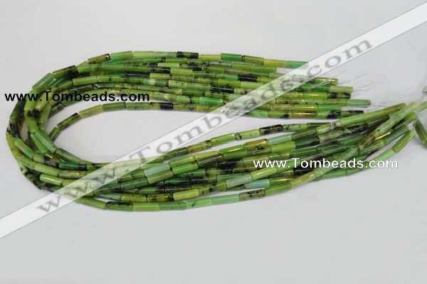 CAU46 15.5 inches 4*13mm tube Australia chrysoprase beads wholesale