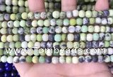 CAU477 15.5 inches 4mm round matte Australia chrysoprase beads