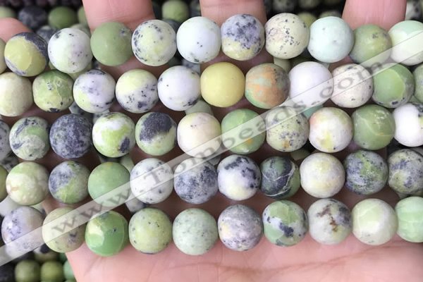 CAU480 15.5 inches 10mm round matte Australia chrysoprase beads