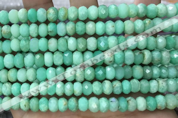 CAU488 15.5 inches 5*8mm faceted rondelle Australia chrysoprase beads