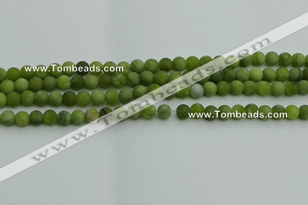 CAU511 15.5 inches 6mm round matte Chinese chrysoprase beads