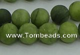 CAU512 15.5 inches 8mm round matte Chinese chrysoprase beads
