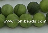 CAU513 15.5 inches 10mm round matte Chinese chrysoprase beads