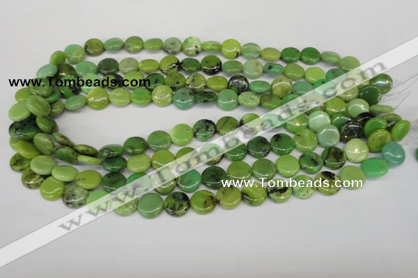 CAU54 15.5 inches 12mm flat round Australia chrysoprase beads wholesale