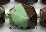 CAU570 12*16mm - 15*20mm faceted nuggets Australia chrysoprase beads
