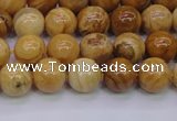 CAY03 15.5 inches 8mm round African yellow jasper beads wholesale