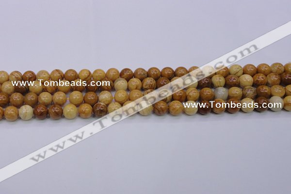 CAY03 15.5 inches 8mm round African yellow jasper beads wholesale