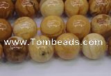 CAY05 15.5 inches 12mm round African yellow jasper beads wholesale