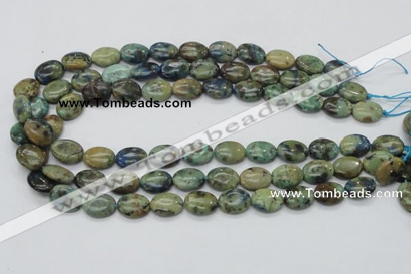 CAZ04 15.5 inches 12*16mm oval natural azurite gemstone beads