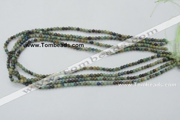 CAZ06 15.5 inches 4mm round natural azurite gemstone beads