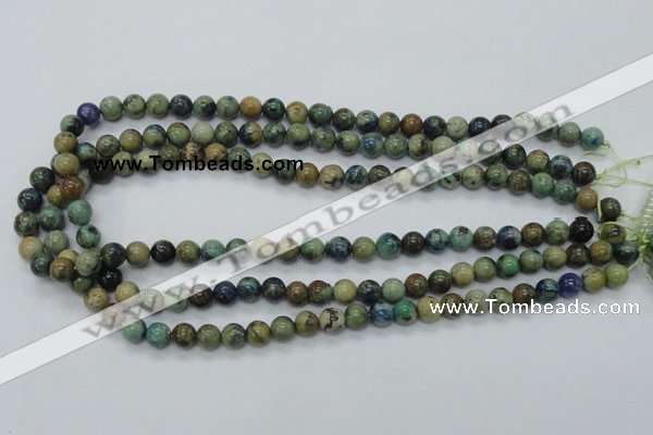 CAZ08 15.5 inches 8mm round natural azurite gemstone beads