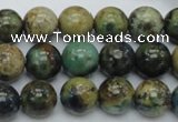 CAZ10 15.5 inches 12mm round natural azurite gemstone beads