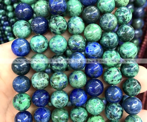 CAZ43 15 inches 10mm round azurite malachite beads wholesale