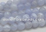 CBC02 15.5 inches 8mm round blue chalcedony beads wholesale