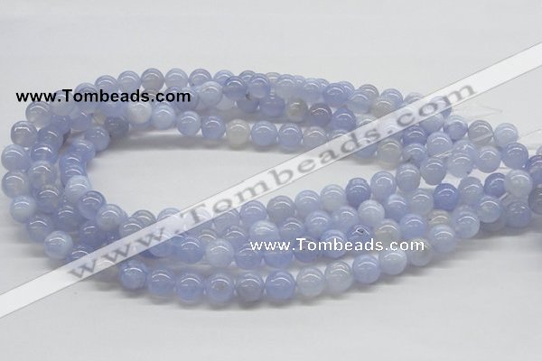 CBC03 15.5 inches 10mm round blue chalcedony beads wholesale