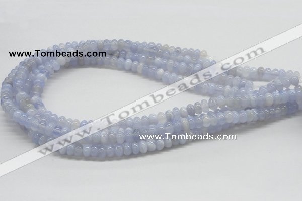 CBC04 15.5 inches 4*8mm rondelle  blue chalcedony beads wholesale