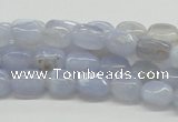 CBC05 15.5 inches 7*10mm nugget blue chalcedony beads wholesale