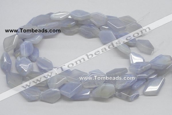 CBC14 15.5 inches 18*25mm freeform blue chalcedony beads wholesale