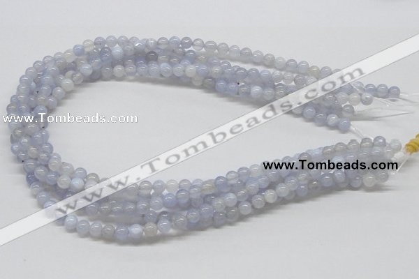 CBC16 15.5 inches 4mm round blue chalcedony beads wholesale