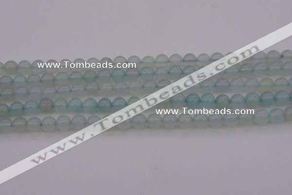 CBC202 15.5 inches 8mm round ocean blue chalcedony beads