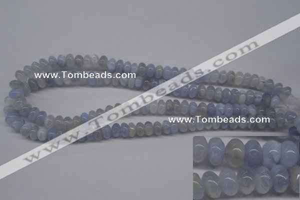 CBC21 15.5 inches 6*10mm rondelle blue chalcedony beads wholesale