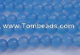 CBC251 15.5 inches 6mm A grade round ocean blue chalcedony beads