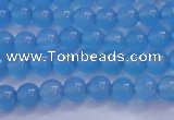 CBC251 15.5 inches 6mm A grade round ocean blue chalcedony beads