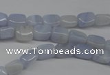 CBC26 15.5 inches 6*8mm nuggets blue chalcedony beads wholesale