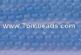 CBC260 15.5 inches 4mm AA grade round ocean blue chalcedony beads