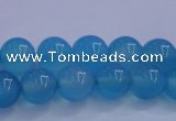 CBC262 15.5 inches 8mm AA grade round ocean blue chalcedony beads