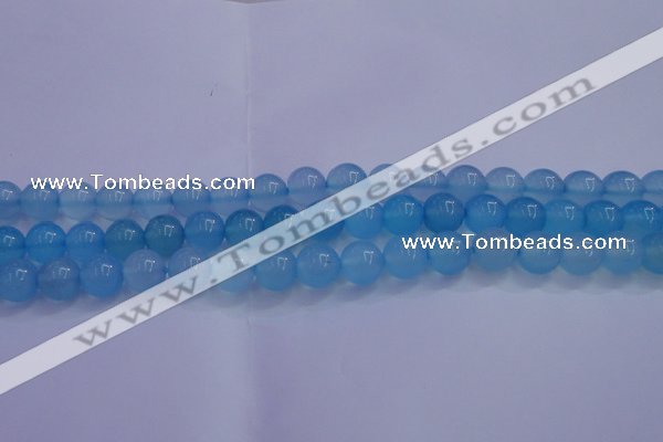 CBC263 15.5 inches 10mm AA grade round ocean blue chalcedony beads