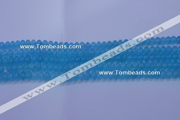 CBC270 15.5 inches 4*6mm A grade rondelle ocean blue chalcedony beads