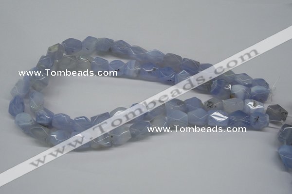 CBC29 15.5 inches 10*14mm – 12*16mm nuggets blue chalcedony beads