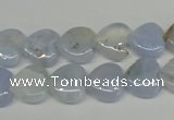 CBC34 15.5 inches 12*12mm heart blue chalcedony beads wholesale