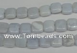 CBC36 15.5 inches 8*8mm square blue chalcedony beads wholesale