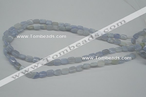 CBC38 15.5 inches 8*10mm rectangle blue chalcedony beads wholesale