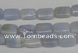 CBC39 15.5 inches 8*12mm rectangle blue chalcedony beads wholesale