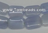 CBC40 15.5 inches 13*18mm rectangle blue chalcedony beads wholesale