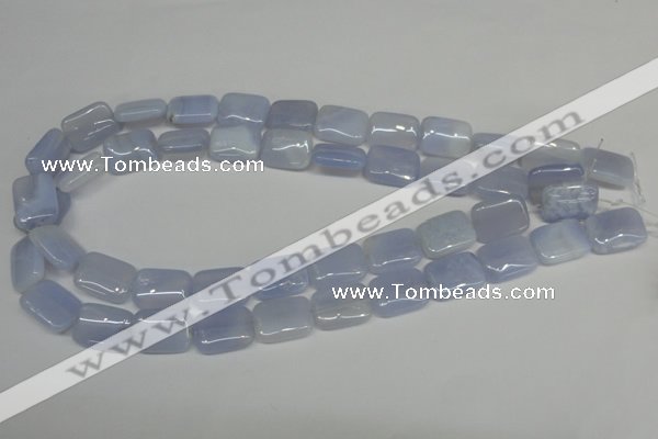 CBC40 15.5 inches 13*18mm rectangle blue chalcedony beads wholesale