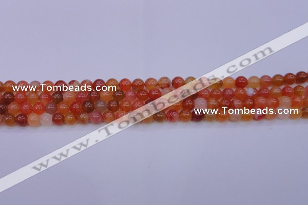 CBC410 15.5 inches 4mm AA grade round orange chalcedony beads