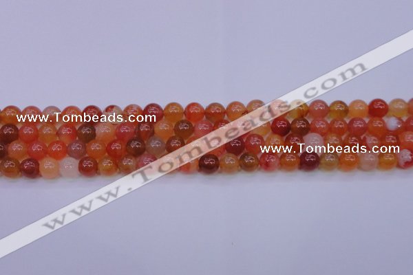 CBC412 15.5 inches 8mm AA grade round orange chalcedony beads