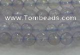 CBC435 15.5 inches 6mm faceted round purple chalcedony beads