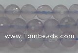 CBC436 15.5 inches 8mm faceted round purple chalcedony beads