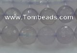 CBC437 15.5 inches 10mm faceted round purple chalcedony beads