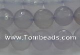 CBC438 15.5 inches 12mm faceted round purple chalcedony beads